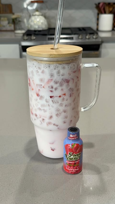 Instagram post by @thedailyammie for 5-hour ENERGY. Caption reads: Red licorice dirty soda with the NEW 5-Hour ENERGY....