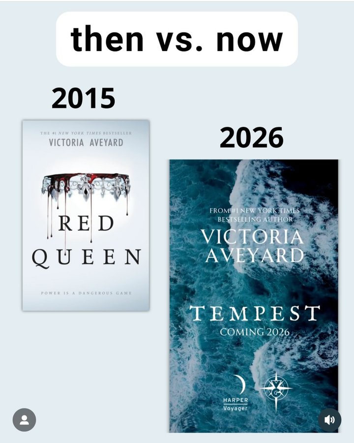 Instagram post by @victoriaaveyard for Epic Reads. Caption reads: Godspeed to me.
