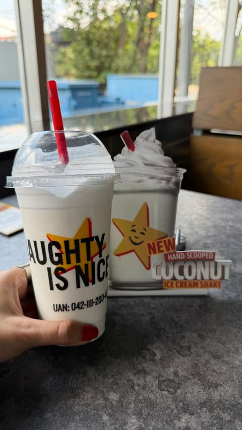 Instagram post by @amnaniazi81 for Hardee's. Caption reads: [...] a must must must try. #icecreamshake....