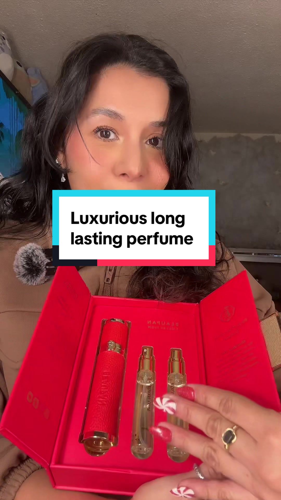 TikTok post by @alexiaalexiagym for Beaupan USA. Caption reads: #longlastingperfume #perfume #perfumes....