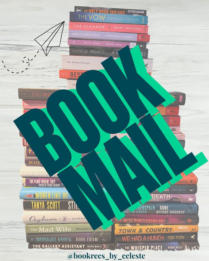 Instagram post by @bookrecs_by_celeste for Celadon Books. Caption reads: 📬BOOK MAIL MONDAY📬

I’ve been spoiled lately by....