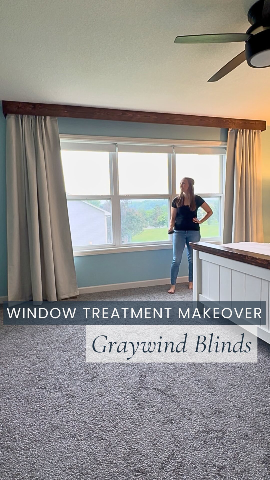 Instagram post by @livinglarsonhome for Graywind. Caption reads: What a difference this makes! I think I’m glad my....