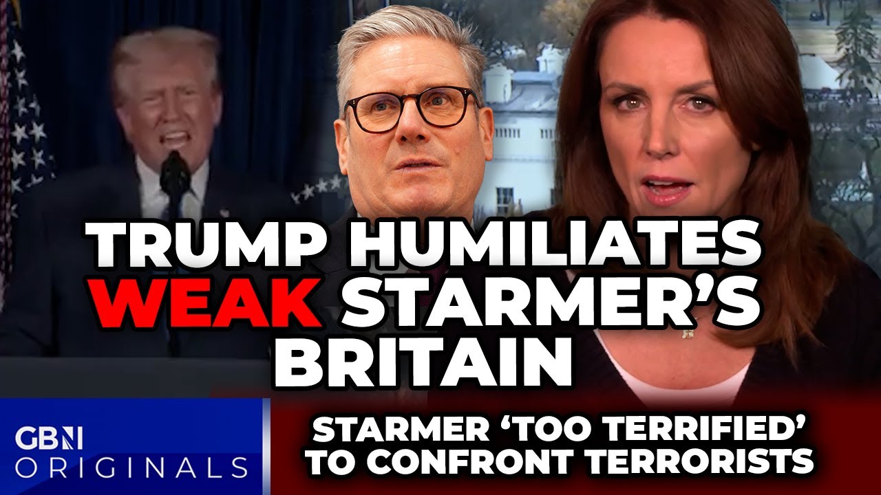 YouTube post by @GBNewsOnline for ExpressVPN. Caption reads: Trump HUMILIATES Starmer with Afghan migrant BAN....