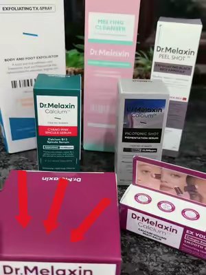 TikTok post by @_chloebowers for DR MELAXIN SKIN. Caption reads: THE BEST AROUND😭😭 #drmelaxinskincare #skincare....