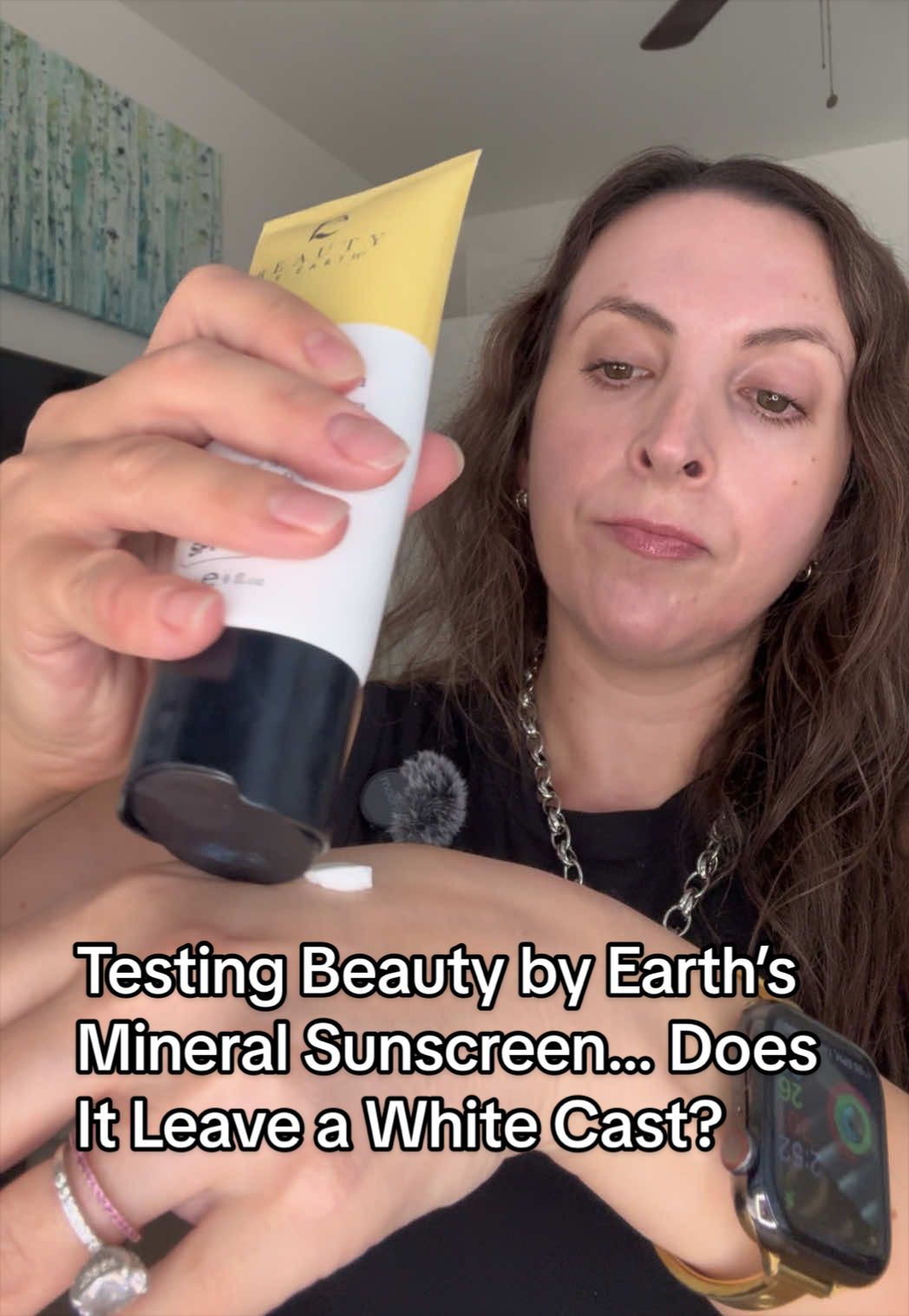 TikTok post by @jen_rinaldi for Beauty by Earth. Caption reads: I finally tested the @Beauty By Earth Barrier....