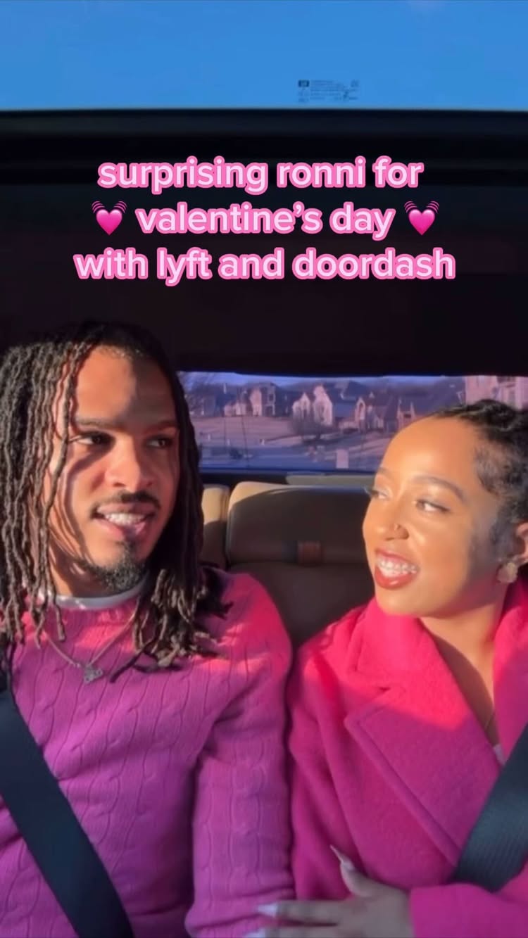 Instagram post by @ron.geezy for Lyft. Caption reads: Valentines Day treating my wife using @lyft and....