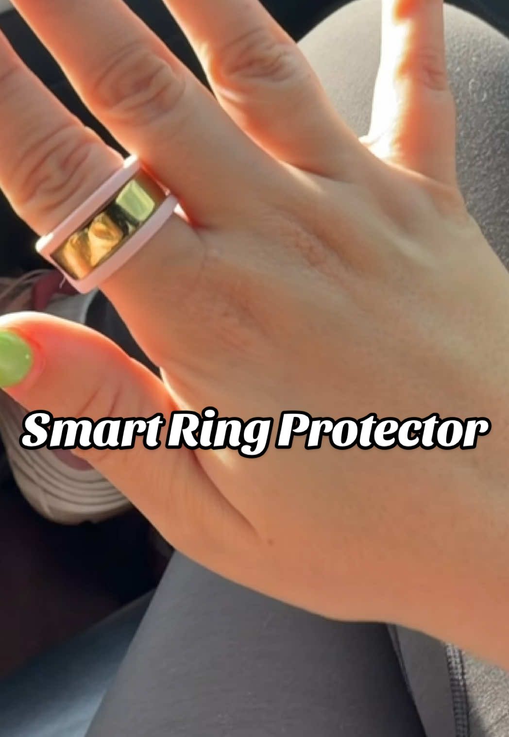 TikTok post by @nikwhit for Rinfit. Caption reads: [...] This silicone ring protector from @Rinfit....