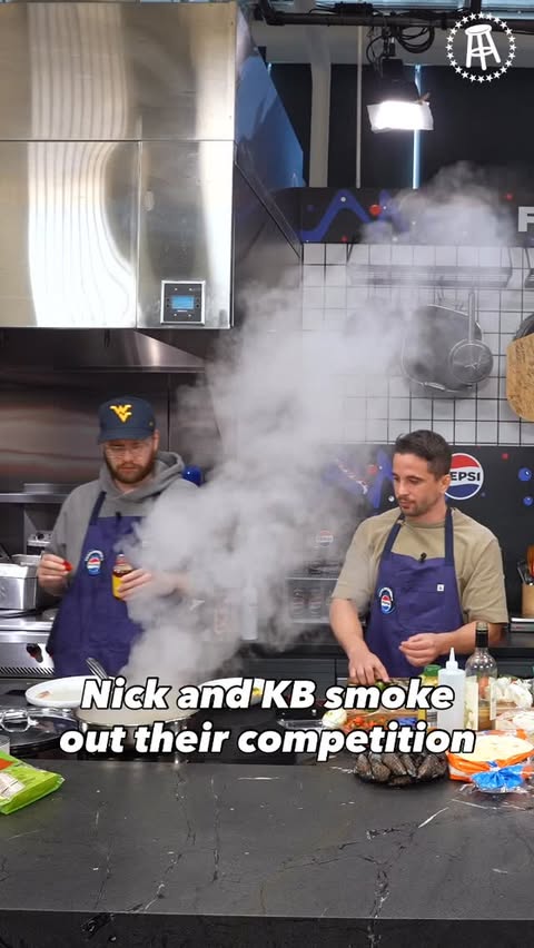 Instagram post by @chef.donny for Barstool Sports. Caption reads: Nick and KB had a plan for how they would win the....