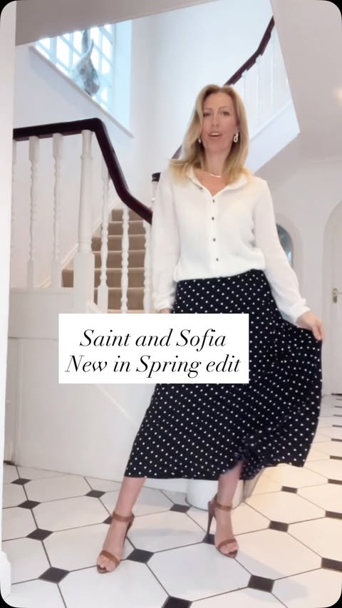 Instagram post by @georginaselects for Saint and Sofia. Caption reads: [...] Would you wear this day or evening?....