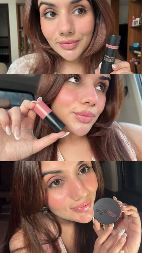 Instagram post by @dishabatra08 for Nykaa. Caption reads: Flat 40% off on @nudestix during Nykaa’s Pink....