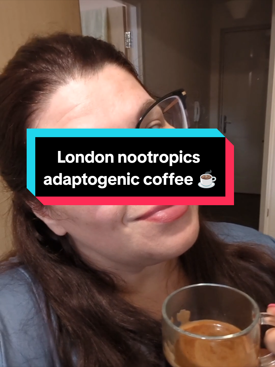TikTok post by @maggie_the_magpie1 for London Nootropics. Caption reads: [...] just got a glow-up ☕✨ Testing the London....