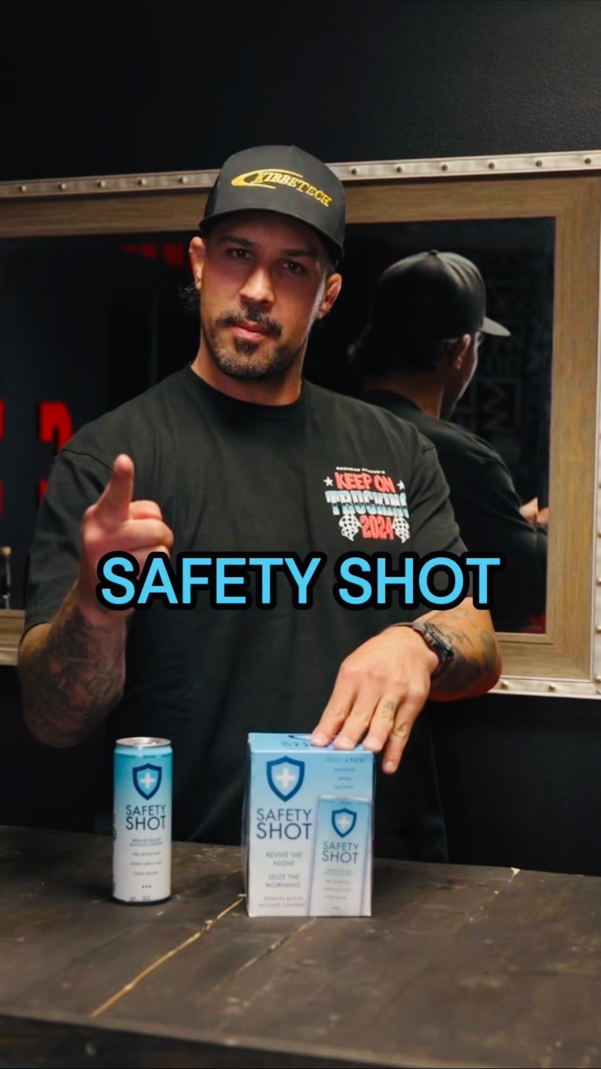 Instagram post by @gulyasjohn for Gopuff. Caption reads: what’s better than drinking safety shot? getting....