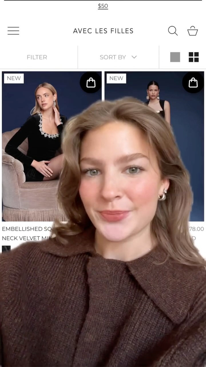 Instagram post by @danielledomrose for Avec Les Filles. Caption reads: Don’t wait! Early access for @aveclesfilles BFCM....