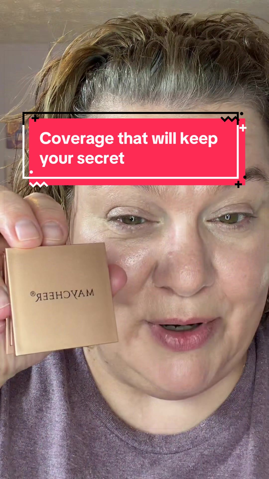 TikTok post by @mamag.luvs3 for MAYCHEER Beauty US. Caption reads: [...] in the fine lines and wrinkles. @MAYCHEER....