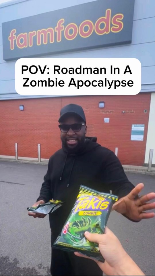 Instagram post by @axelblake for Takis. Caption reads: AD Zombie Takis are creeping in for spooky season!....