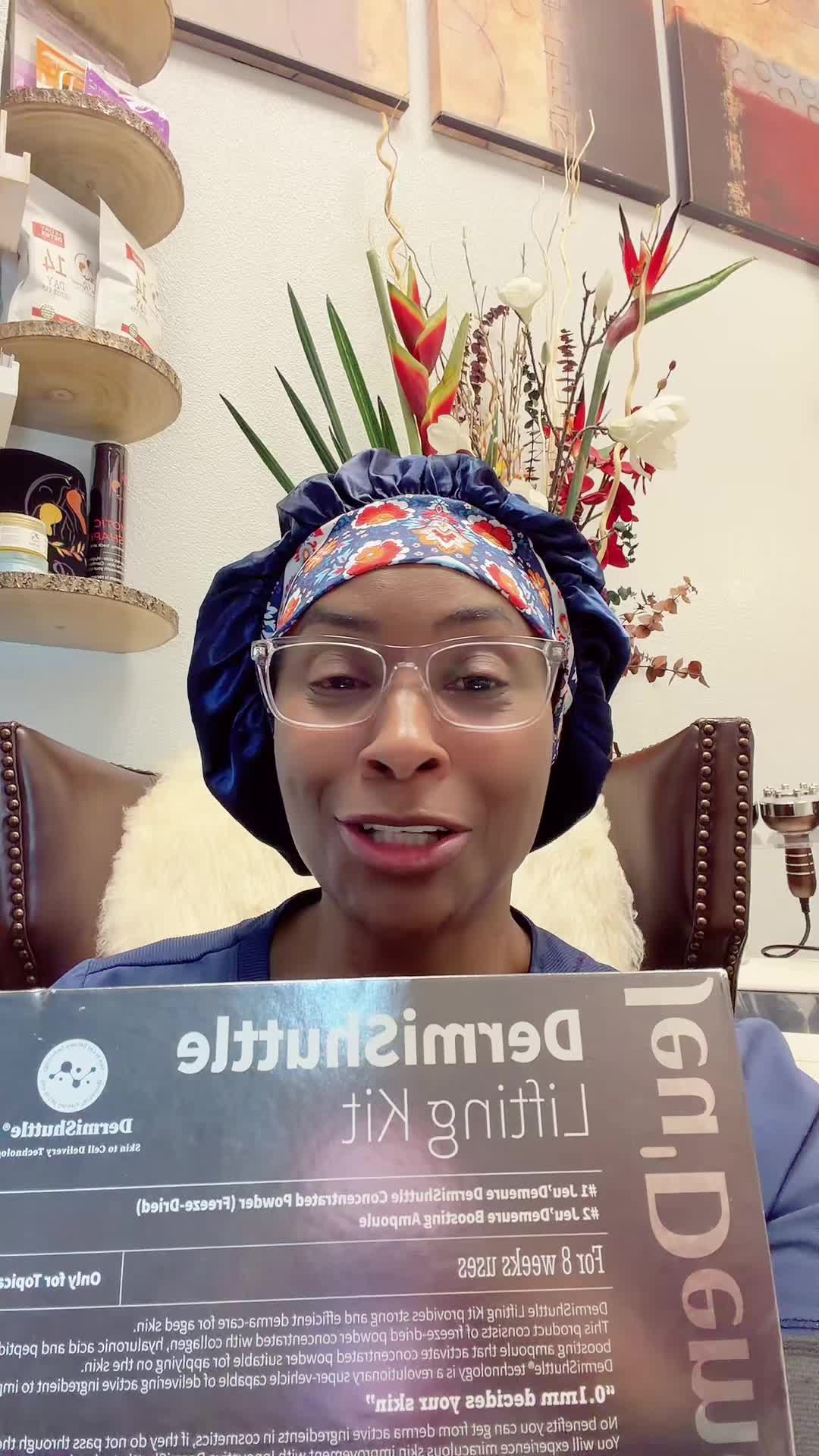 TikTok post by @sonyaward59 for JEU'DEMEURE US Official. Caption reads: [...] for more skincare finds!! @JEU'DEMEURE US....