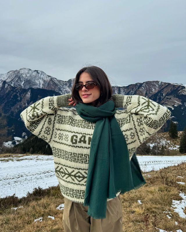 Instagram post by an influencer for Accessorize. Caption reads: Mountain therapy 🗻 *prtrip @accessorize 🤍.