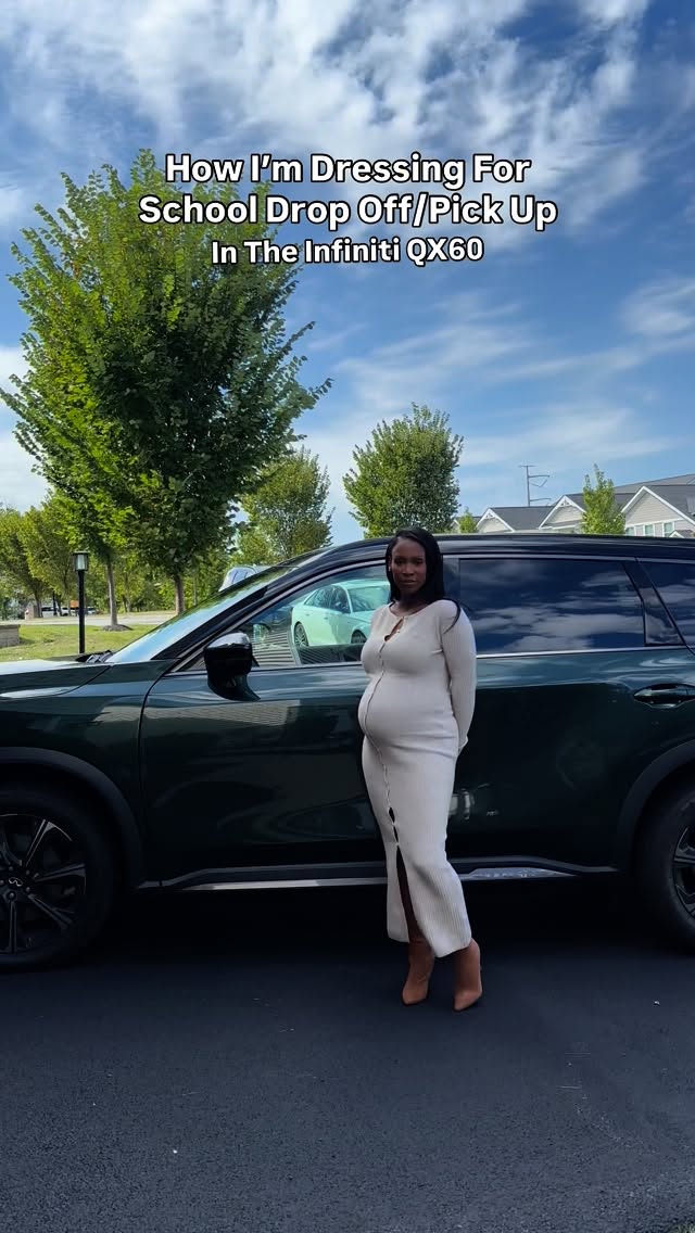 Instagram post by @tyannamyers for INFINITI USA. Caption reads: As I search for my next mom car, I really want....