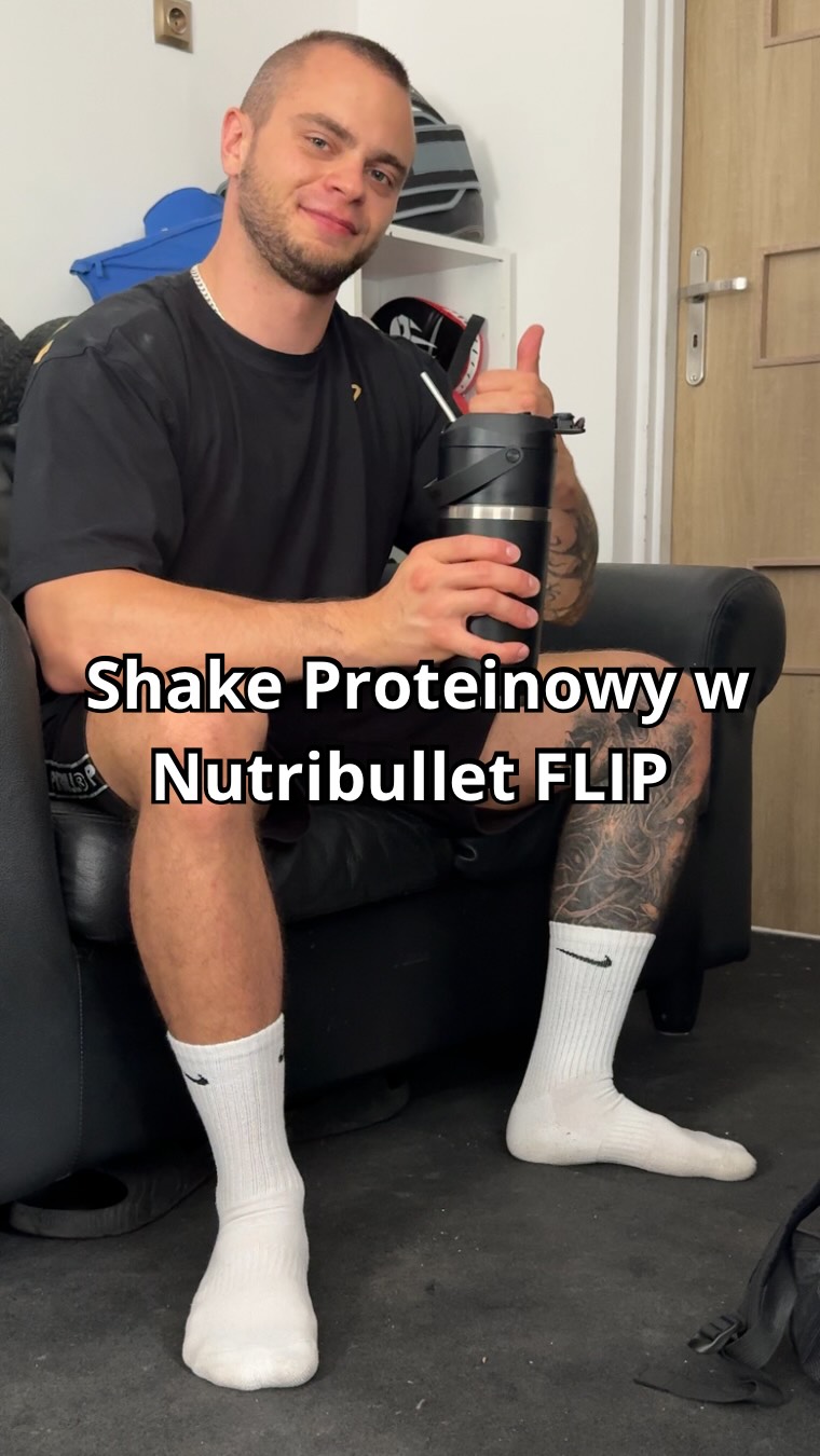 Instagram post by @alanik_trener for Nutribullet. Caption reads: Pomysł na shake’a proteinowego po treningu –....
