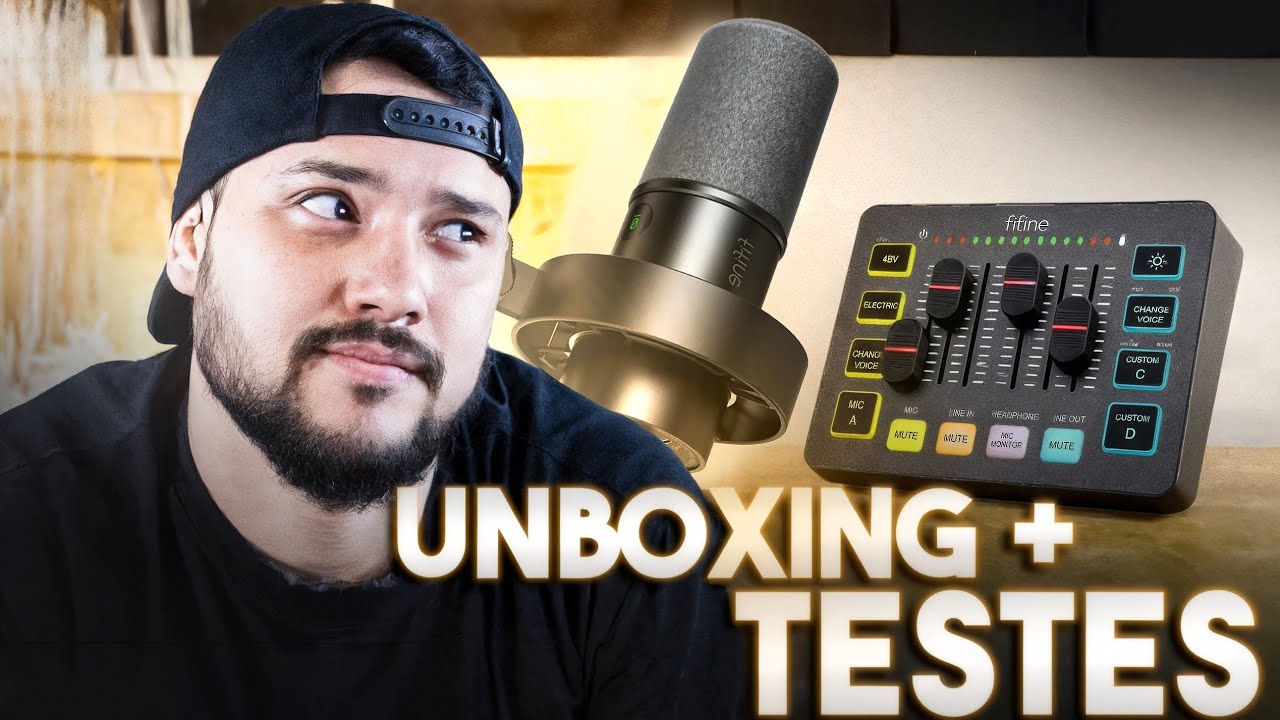 YouTube post by @utjgamer for FIFINEMICROPHONE. Caption reads: WORTH IT? Unboxing + Testing FIFINE K688 + SC3.