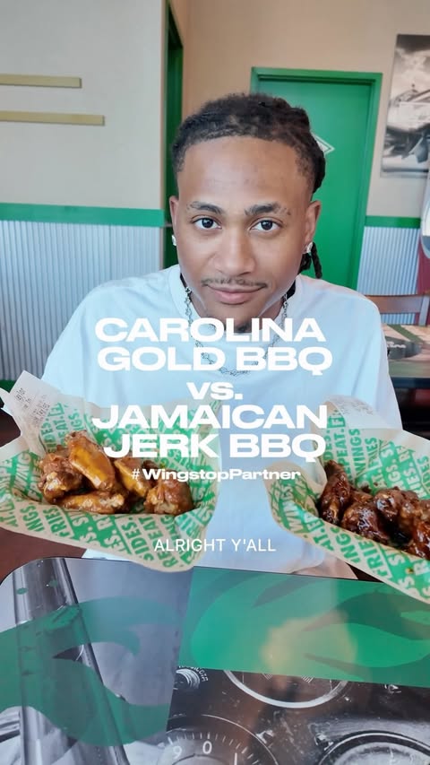 Instagram post by @taylor_williams.3 for Wingstop. Caption reads: Two flavors walked into the @wingstop Flavor....