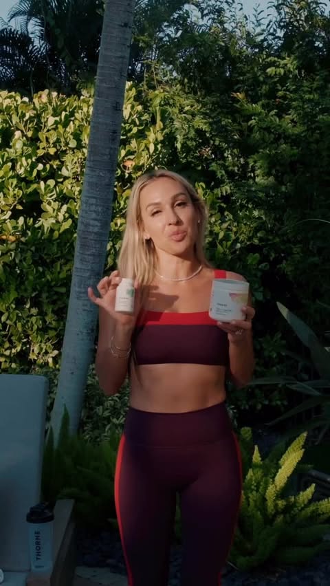 Instagram post by @aivanelli for Thorne. Caption reads: My supplement game? Strong. My routine? Dialed.....