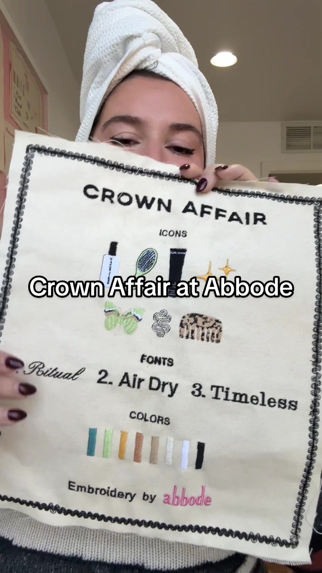 TikTok post by @itsabbyprice for Crown Affair. Caption reads: @Crown Affair at @Abbode this weekend!!! Perfect....