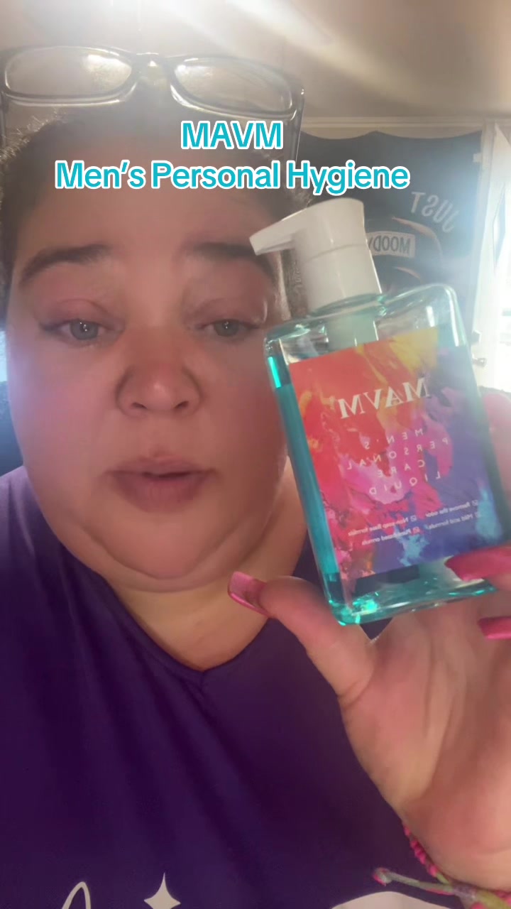 TikTok post by @crystalmassie36 for MAVM. Caption reads: MAVM men’s personal hygiene @MAVM.