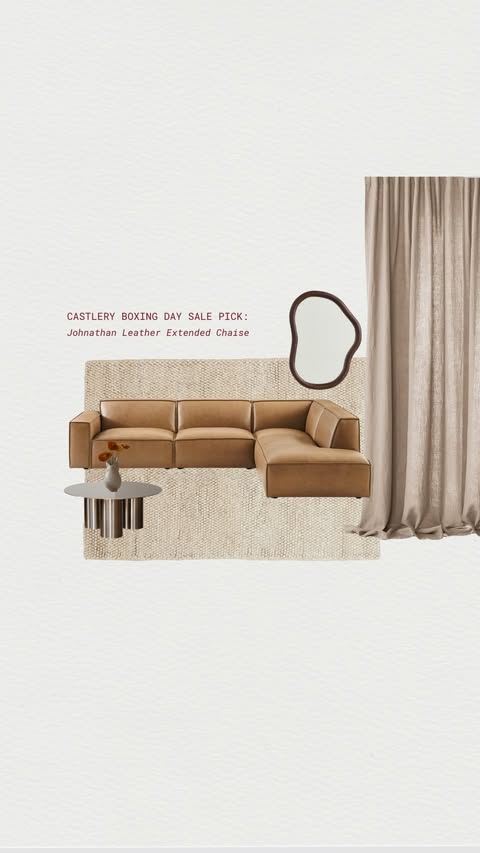 Instagram post by @itsbrookemcleod for Castlery. Caption reads: Castlery’s Boxing Day sale is officially on, with....