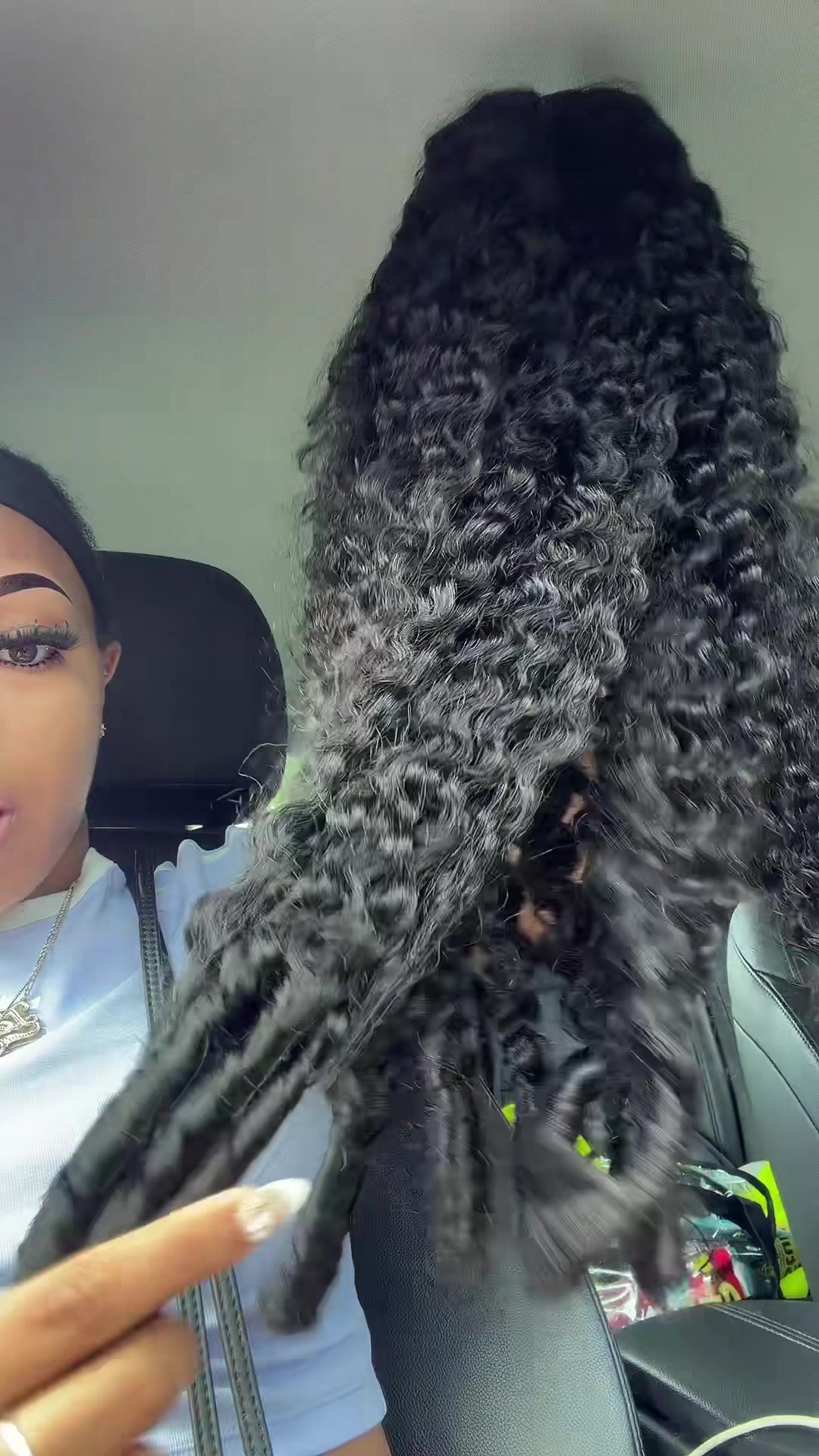 TikTok post by @leah.latrice for Lemoda Hair. Caption reads: [...] the price!!! #lemoda #hairreview #fyp....