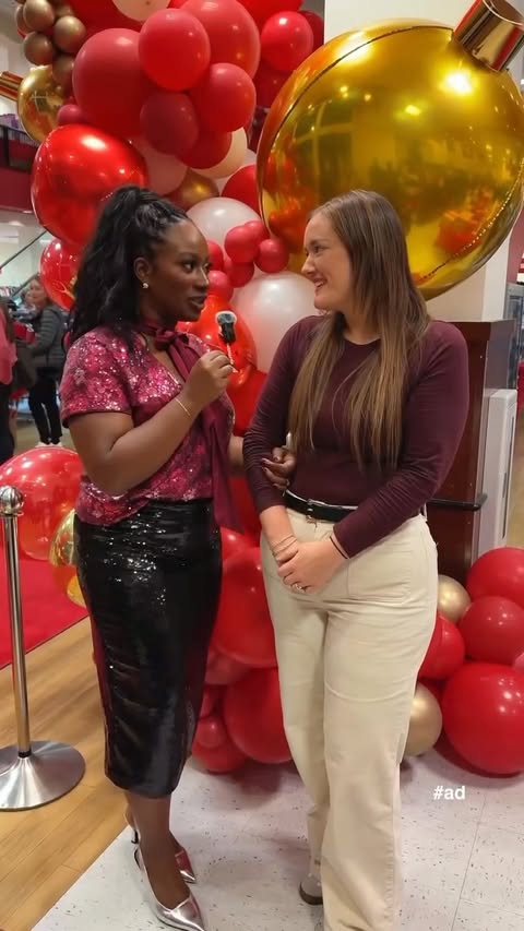 Instagram post by @monicastylemuse for TJ Maxx. Caption reads: the 🎤 may be tiny but the maxxinista energy is....