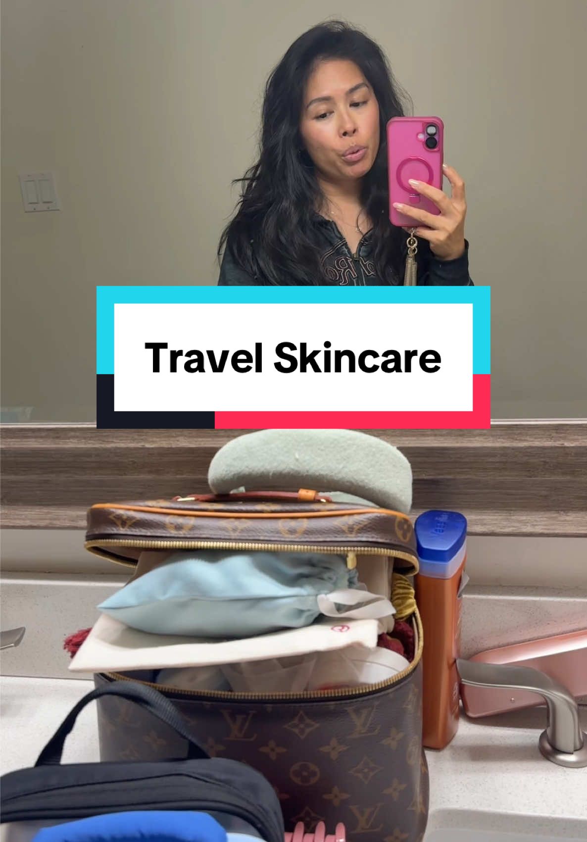 TikTok post by @aheatedmess for BÉIS Travel. Caption reads: What I packed for Thanksgiving travel 🦃 @BÉIS....