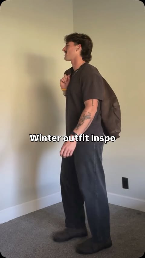 Instagram post by @jameslwhitee for Carhartt. Caption reads: The best winter outfits 

#ootd #fashion #grwm....