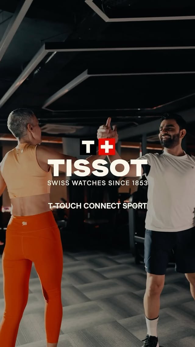 Instagram post by an influencer for TISSOT. Caption reads: [...] fitness companion, the Tissot T Touch Sport....