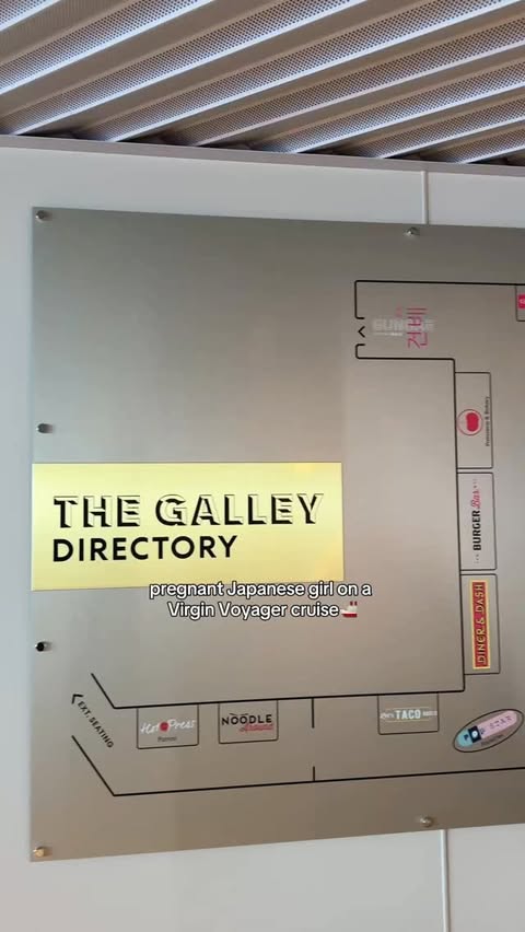 Instagram post by @yunaandashofficial for Virgin Voyages. Caption reads: [...] breakfast as a pregnant girl on a....