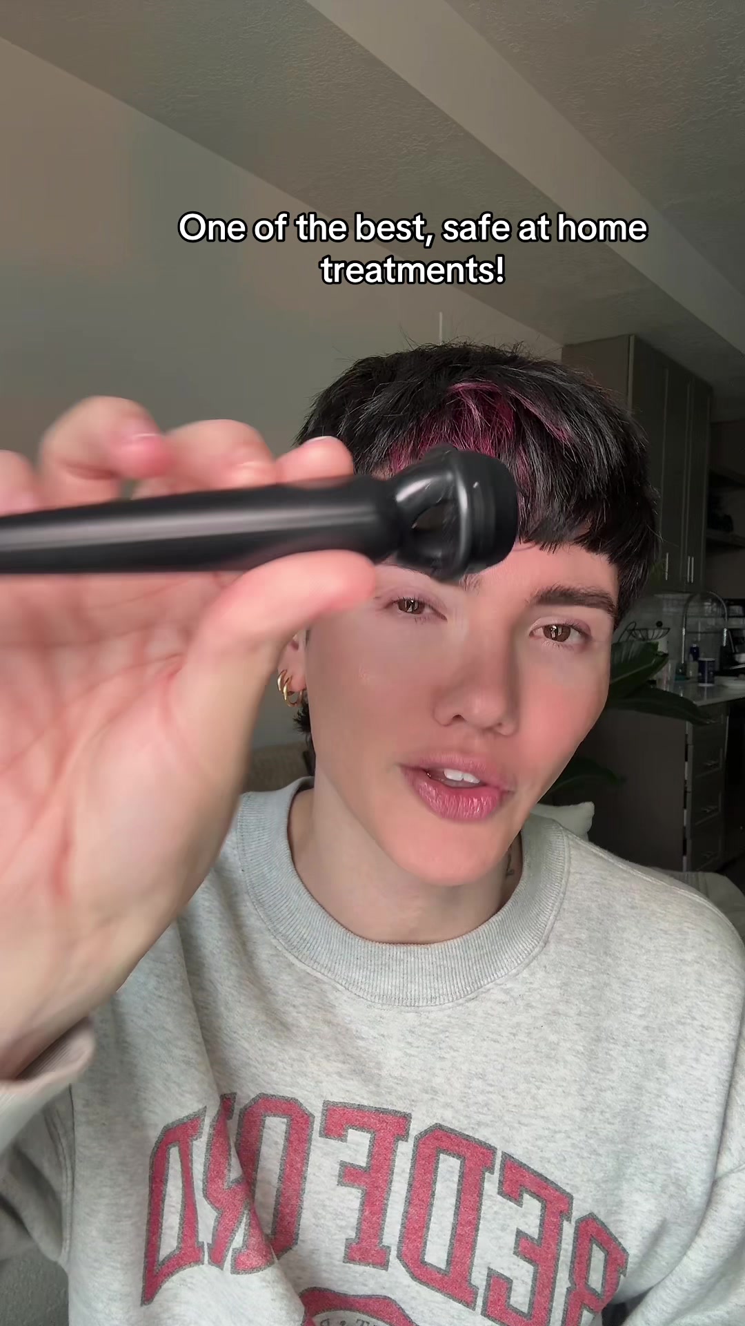 TikTok post by @skinwithzach for Banish. Caption reads: [...] about doing it every few weeks. @BANISH.
