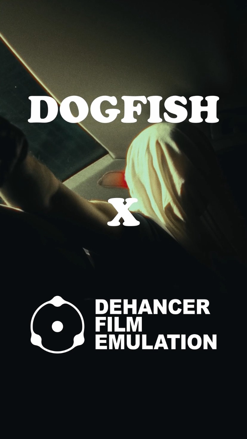 Instagram post by @theterribledogfish for Dehancer. Caption reads: Dehancer Film Emulation Plugin Review | Honest....