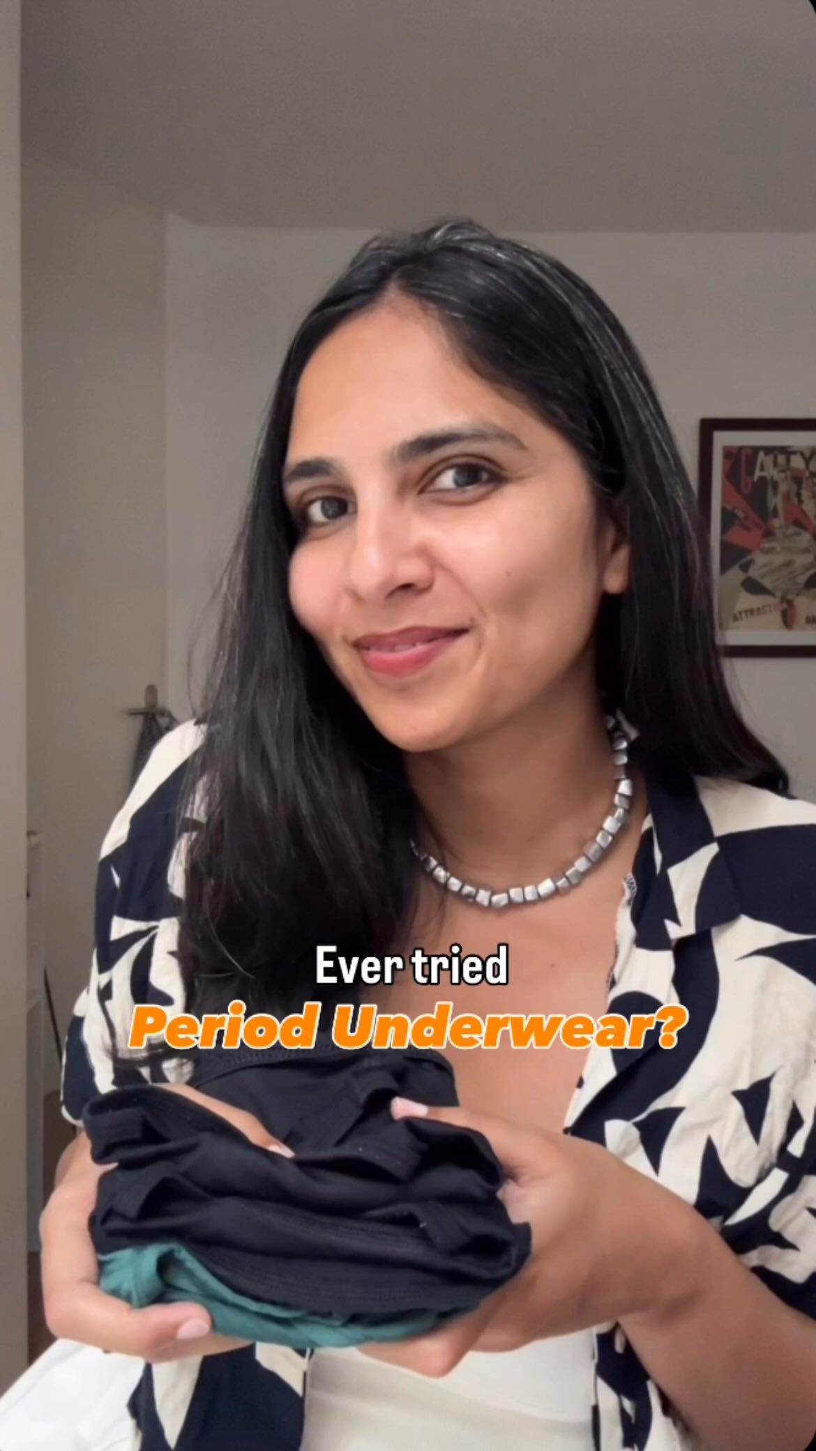 Instagram post by @rashi.agarwal for Snuggs. Caption reads: 4 years ago I ditched pads for period underwear....