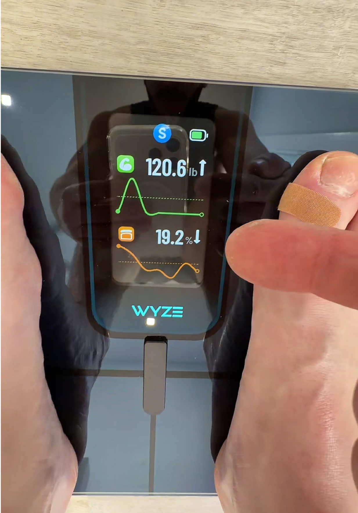TikTok post by @serges_shop for Wyze. Caption reads: Replying to @CCKelly🌺🗝️ Wyze New Smart Scale....