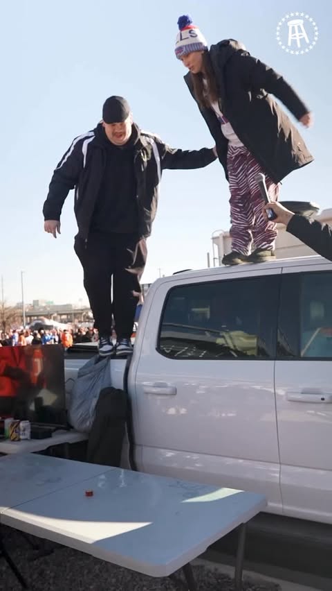 Instagram post by @mike.katic for Barstool Sports. Caption reads: The Live Bet Lads Take Over Mile High - Broncos vs....