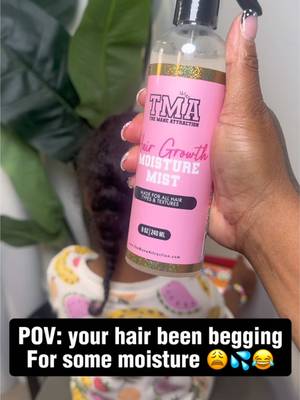 TikTok post by @kiki_with_keke for The Mane Attraction. Caption reads: Try out @The Mane Attraction Mist for a little....