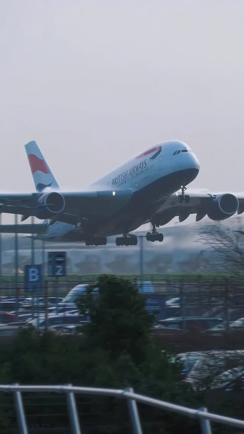 Instagram post by @elemer.aviation for British Airways. Caption reads: British Airways Airbus A380-800....