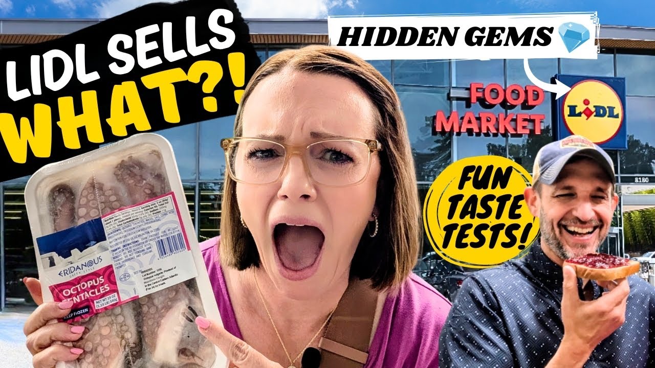 YouTube post by @MandyintheMaking for Linha Niina Secrets. Caption reads: Finding Hidden Gems at LIDL + Taste Tests!!.