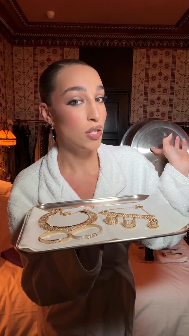 Instagram post by @ginevramavilla for Messika. Caption reads: diamond menu or fries menu? 💎.