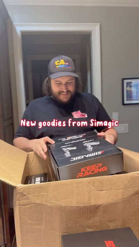 Instagram post by @nicknoback for Simagic. Caption reads: Excited to partner with @simagicofficial and....