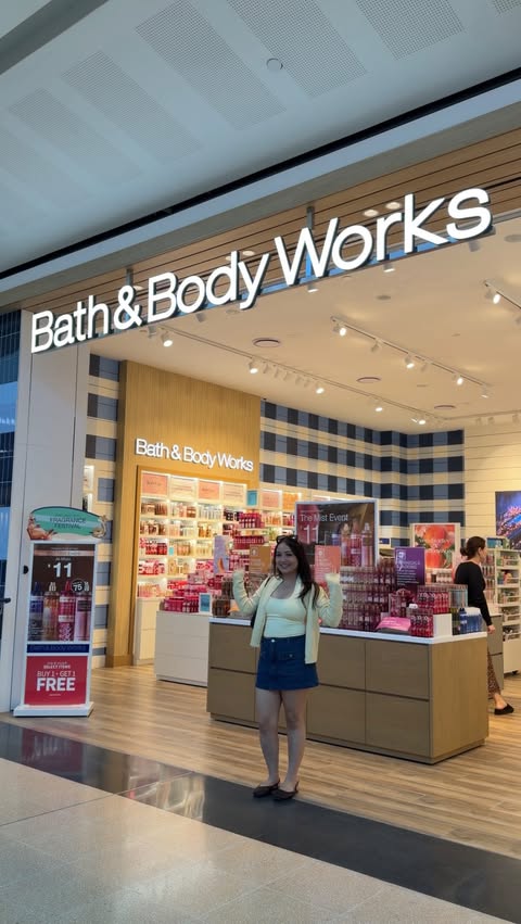 Instagram post by @p.preshna_ for Bath & Body Works. Caption reads: When Bath & Body Works mists are $11… suddenly....
