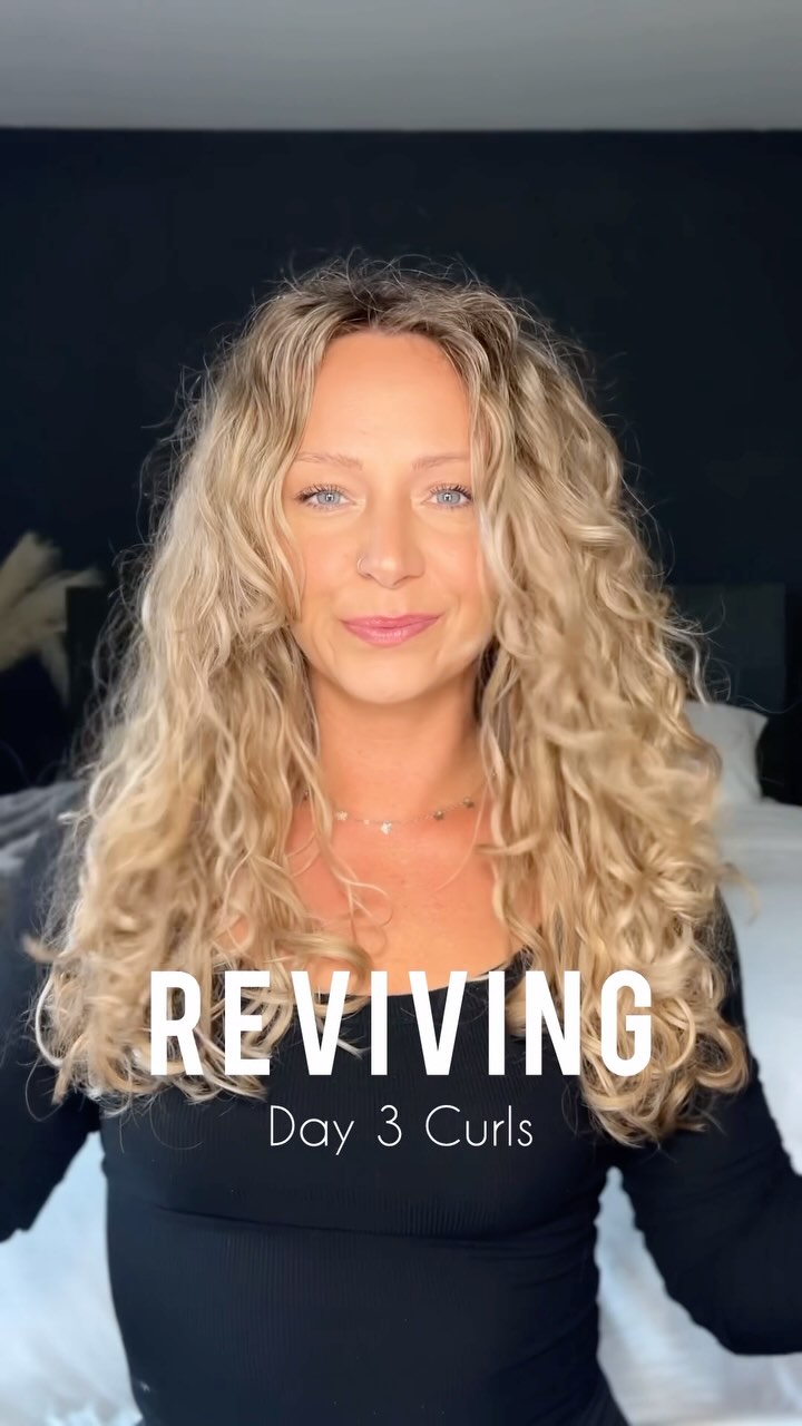 Instagram post by @curly_candace for CURLSMITH. Caption reads: Revive my day 3 curls using the New Curlsmith....