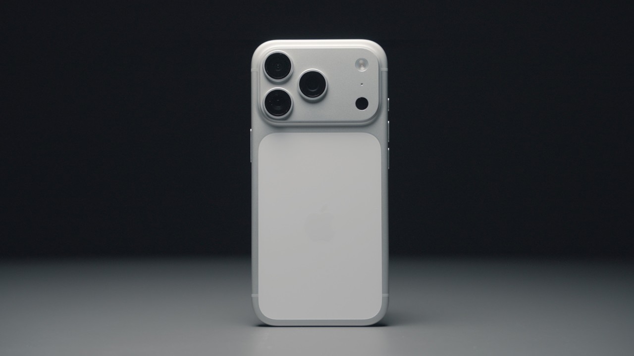 YouTube post by @Oliur for MALIA. Caption reads: iPhone 17 Pro Review - 14 days later.