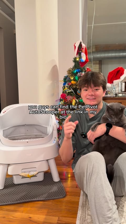 Instagram post by @official.sir.pounce for PetPivot. Caption reads: Christmas $35 off. Link is in my bio! @petpivot....