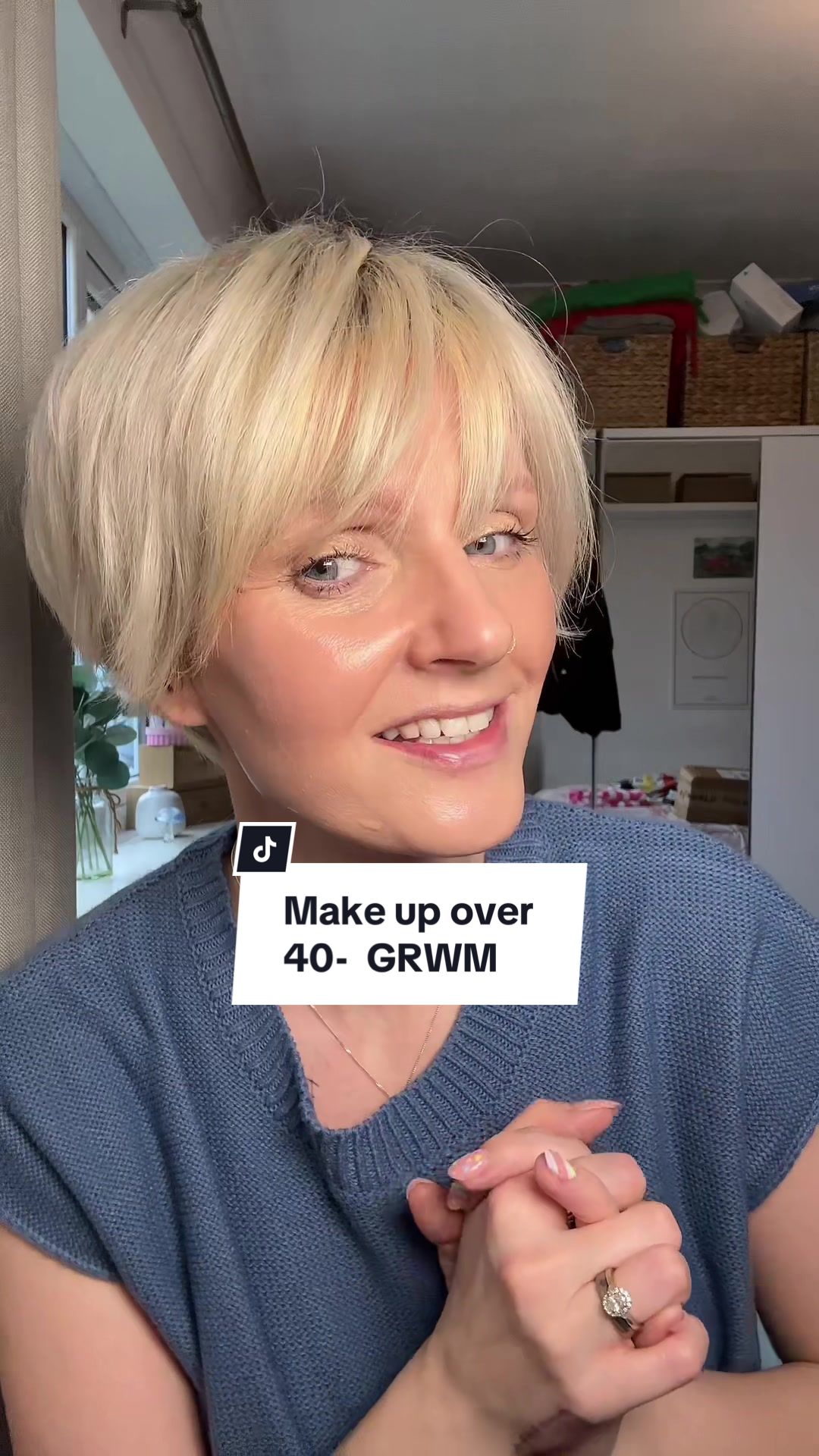 TikTok post by @40slifelou for Bellamianta. Caption reads: [...] @nyxcosmetics_uk @thebeautycrop @Bellamianta.